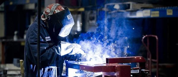 Person welding