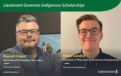 Photo of the two LG Indigenous Scholarship recipients.