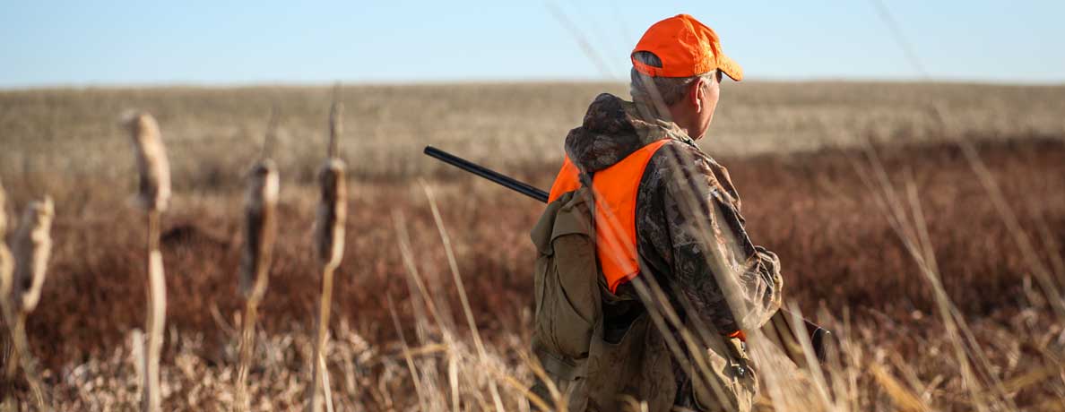 Hunter in a field